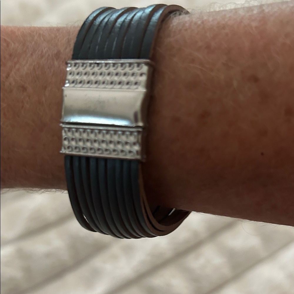 Black and Silver Multi-Strand Bracelet